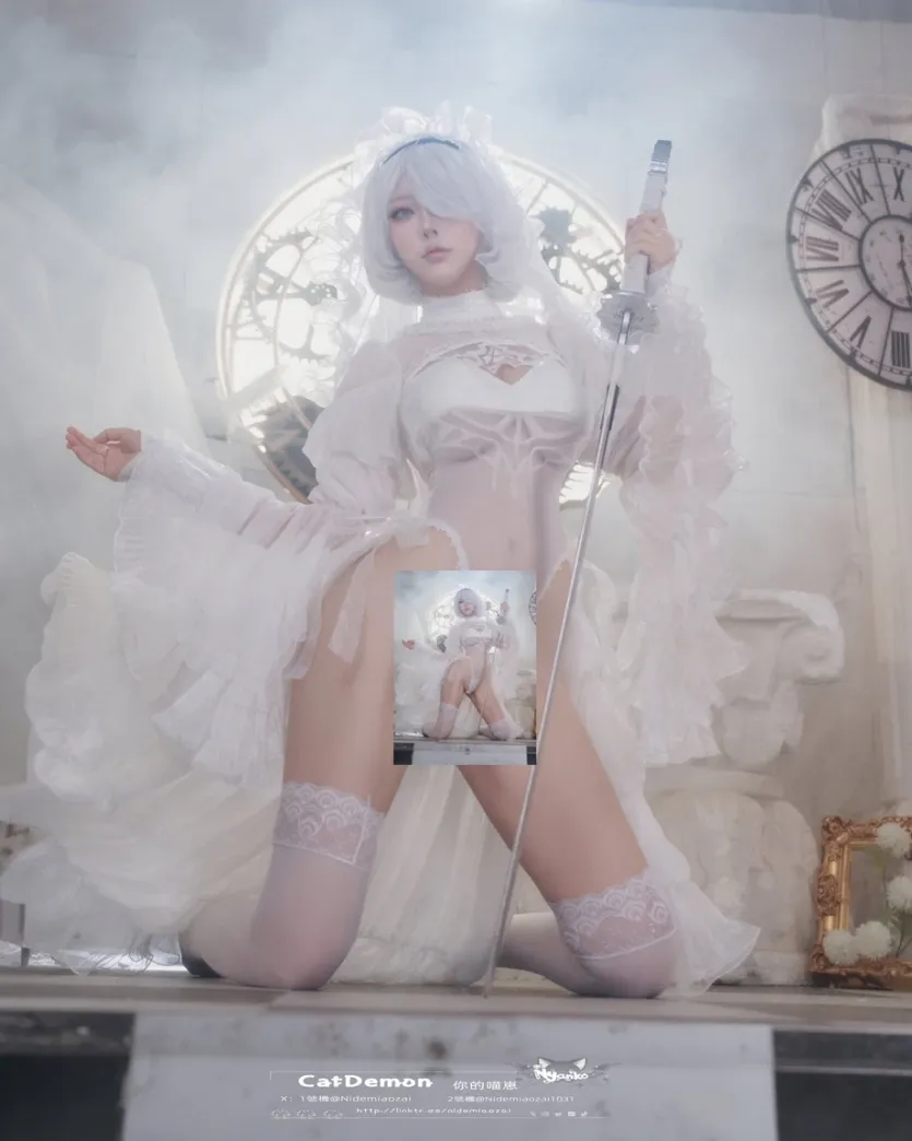 니어오토마타 - 2B 웨딩드레스 - 캣데몬