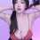 유지민 빨간 레이스 끈나시 숙인 가슴골 거유 삐삐야