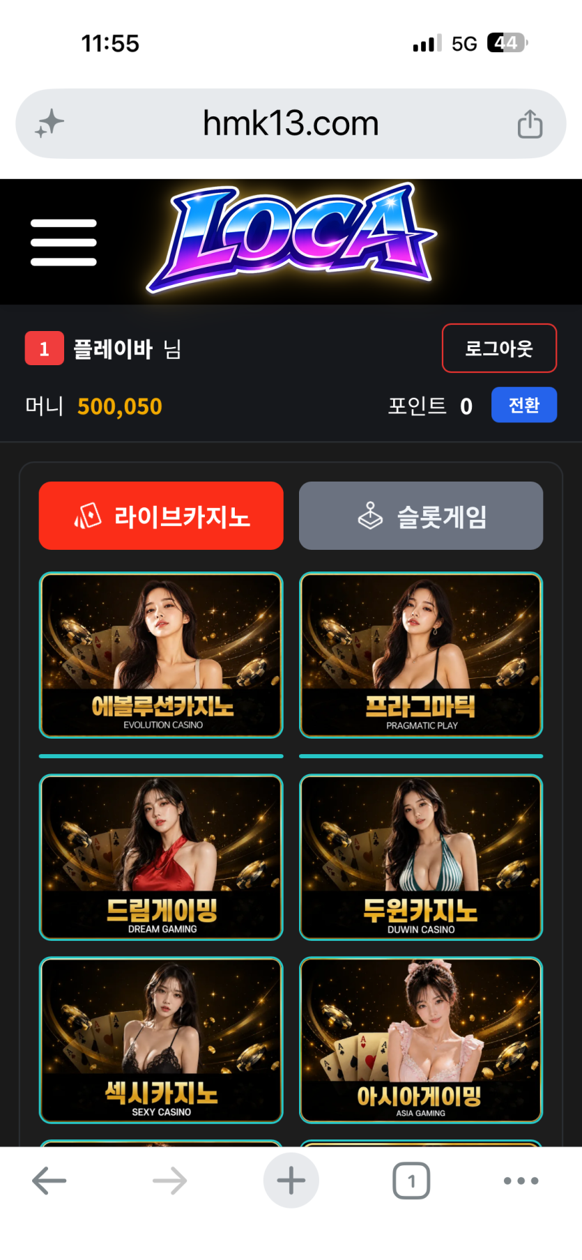 로카 먹튀 증거 화면 2