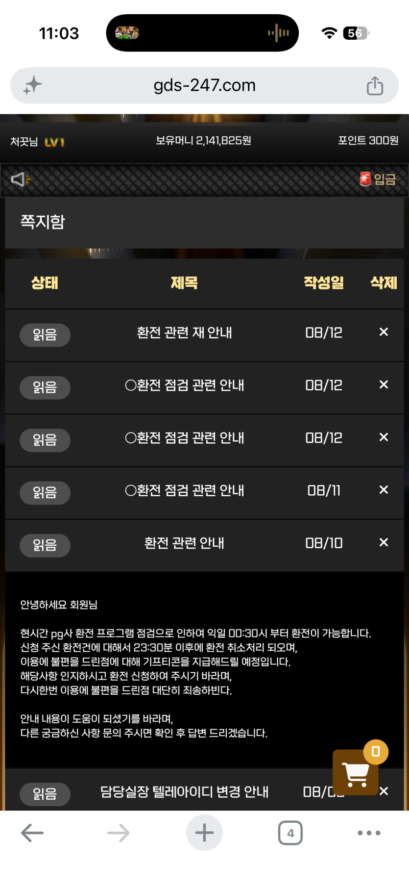 골든스타 먹튀 증거 화면 8