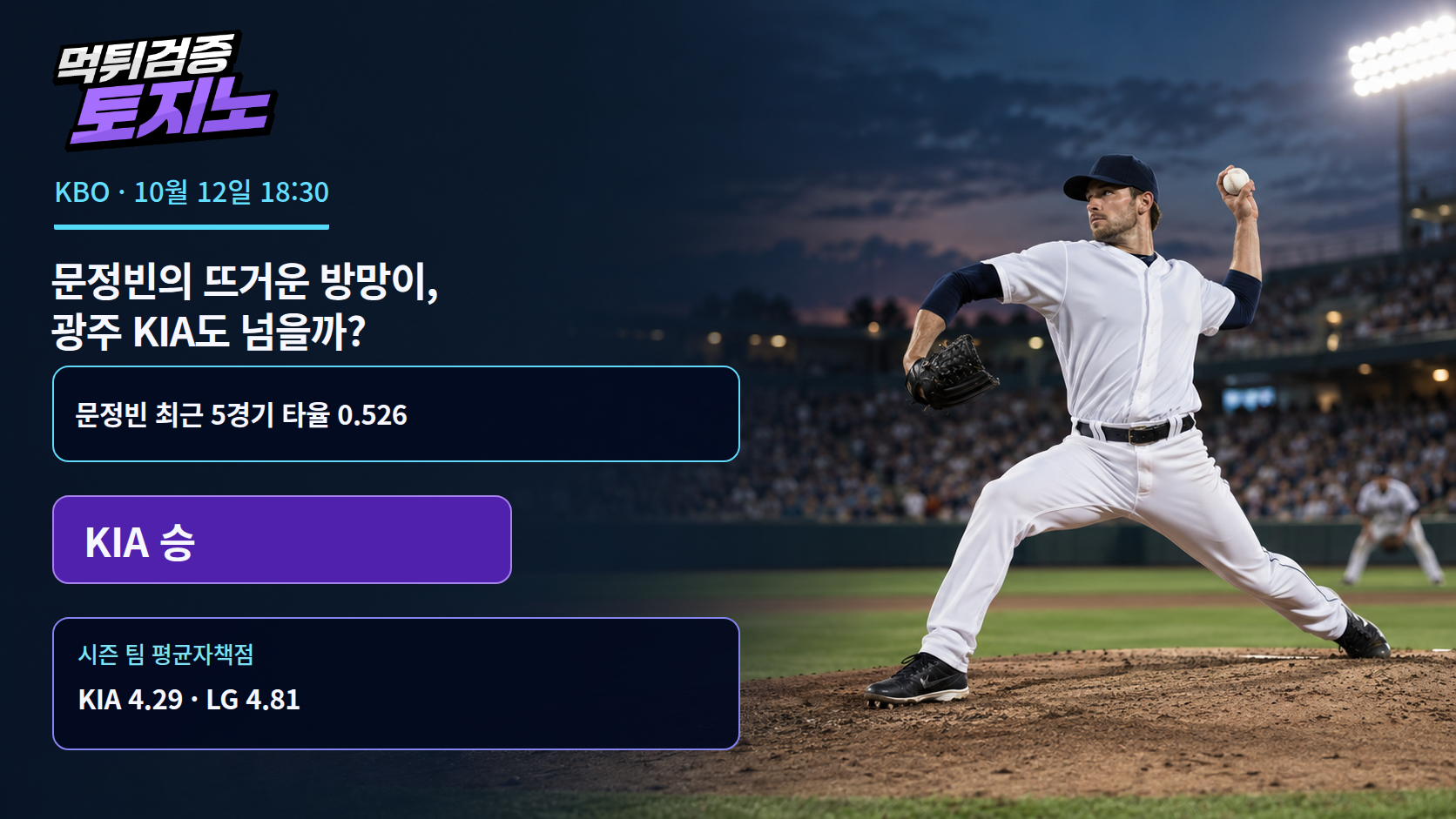 문정빈의 뜨거운 방망이, 광주 KIA도 넘을까?
