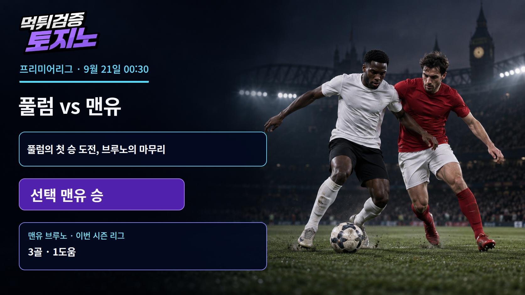 첫 승 기다리는 풀럼, 브루노의 맨유를 멈출 수 있을까?
