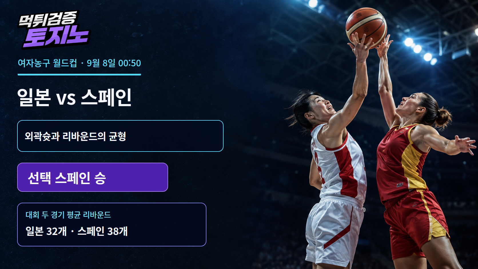 일본–스페인, 외곽슛보다 먼저 볼 리바운드 싸움 [9월 8일]