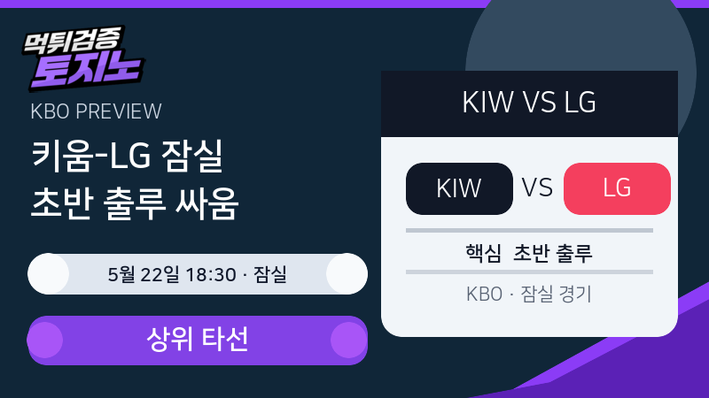 키움 히어로즈 LG 트윈스 5월 22일 경기 분석 이미지