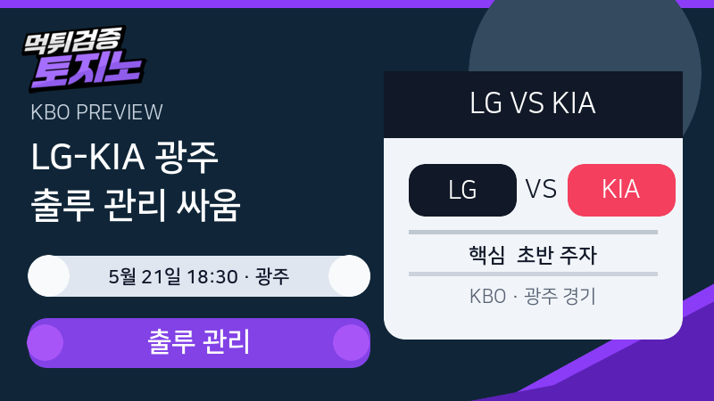 LG 트윈스 KIA 타이거즈 5월 21일 경기 분석 이미지
