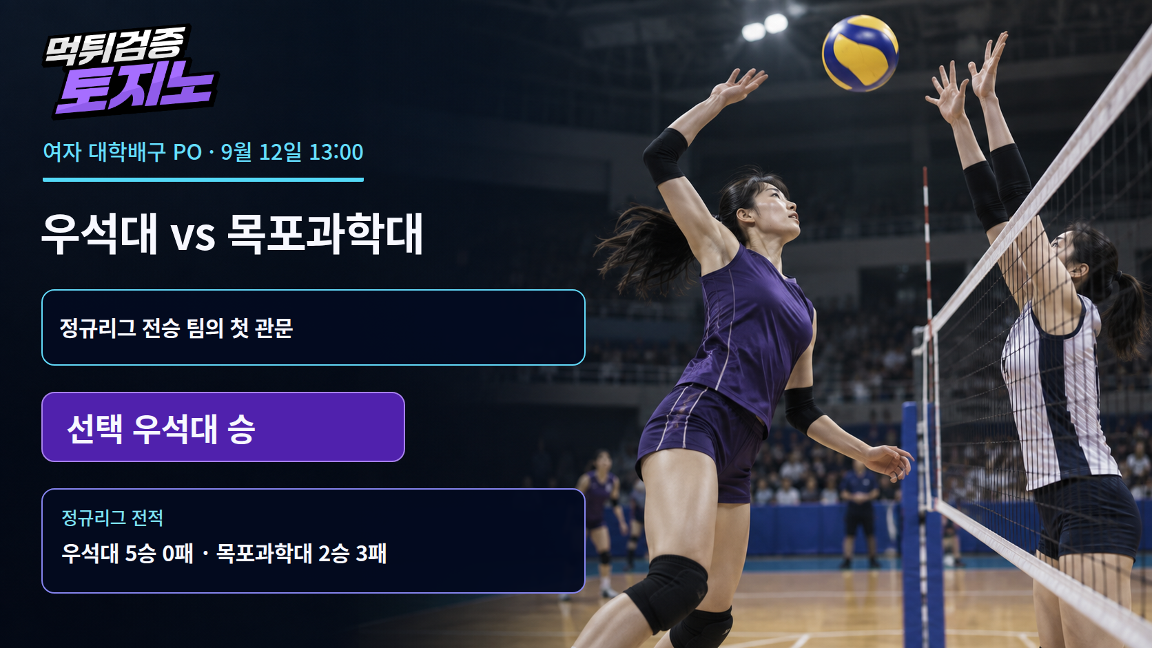 정규리그 5전 전승 우석대, 목포과학대와 플레이오프 첫 승부