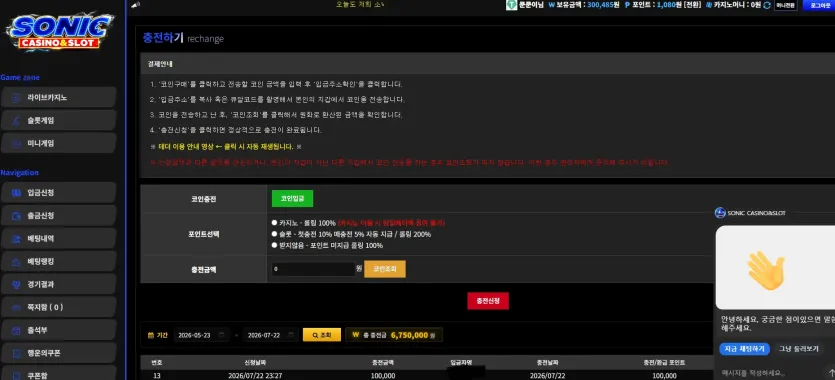 소닉 후기 화면 1