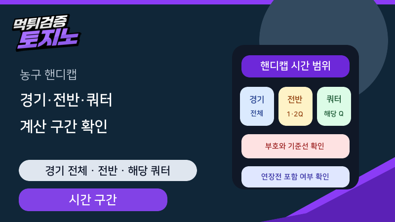 농구 경기·전반·쿼터 핸디캡 계산 구간