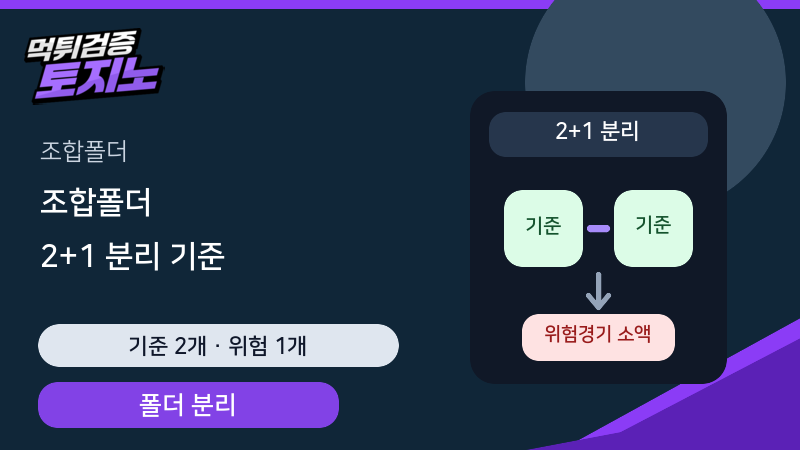 조합폴더 손실 줄이는 2+1 분리 기준