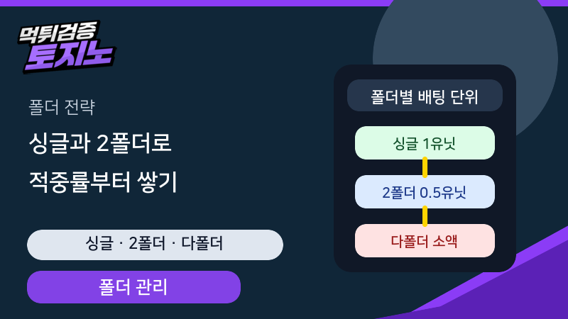 다폴더보다 싱글과 2폴더로 적중률을 먼저 쌓는 토토가이드