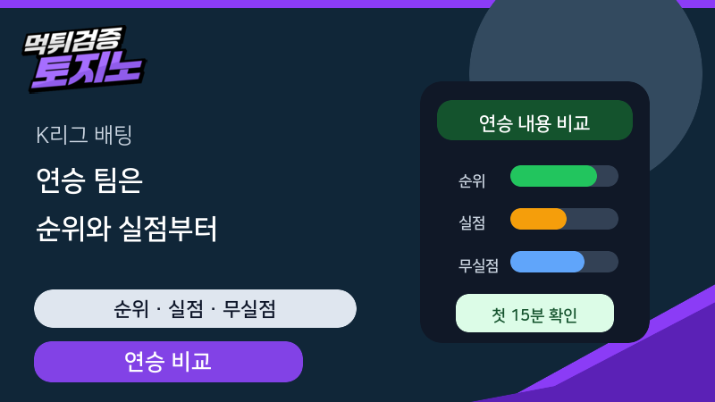 K리그 연승과 실점 비교