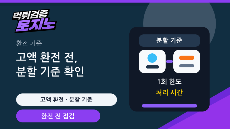 고액 환전 전 분할 기준과 처리 시간 확인 가이드