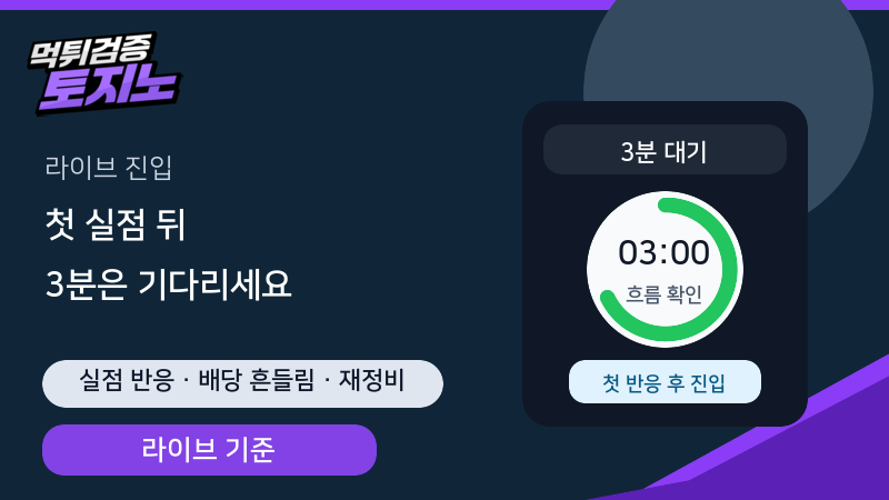 첫 실점 뒤 3분을 기다리는 라이브 배팅 토토가이드
