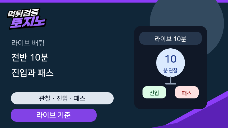 라이브 배팅 전반 10분, 들어갈 때와 넘길 때