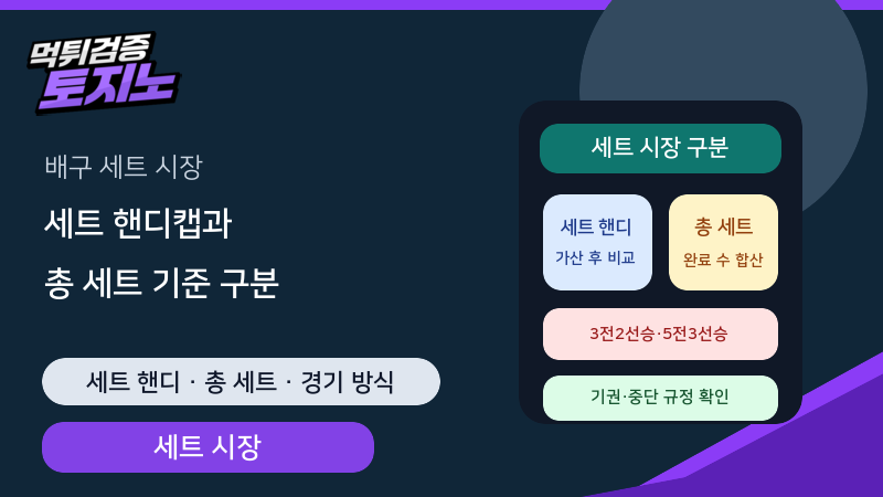 배구 세트 핸디캡과 총 세트 오버언더 계산법